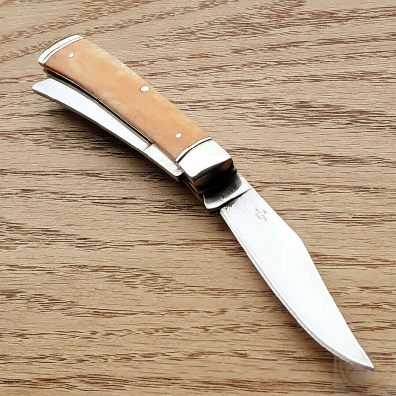 Rough Ryder Trapper Pocket Knife Stainless Steel Blades Orange Smooth Bone Handle 073 -Rough Ryder - Survivor Hand Precision Knives & Outdoor Gear Store