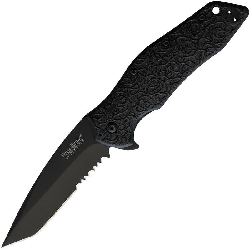 Kershaw Kuro Linerlock Folding Knife 3.1" 8Cr13MoV Steel Tanto Blade GFN Handle 1835TBLKSTWMX -Kershaw - Survivor Hand Precision Knives & Outdoor Gear Store