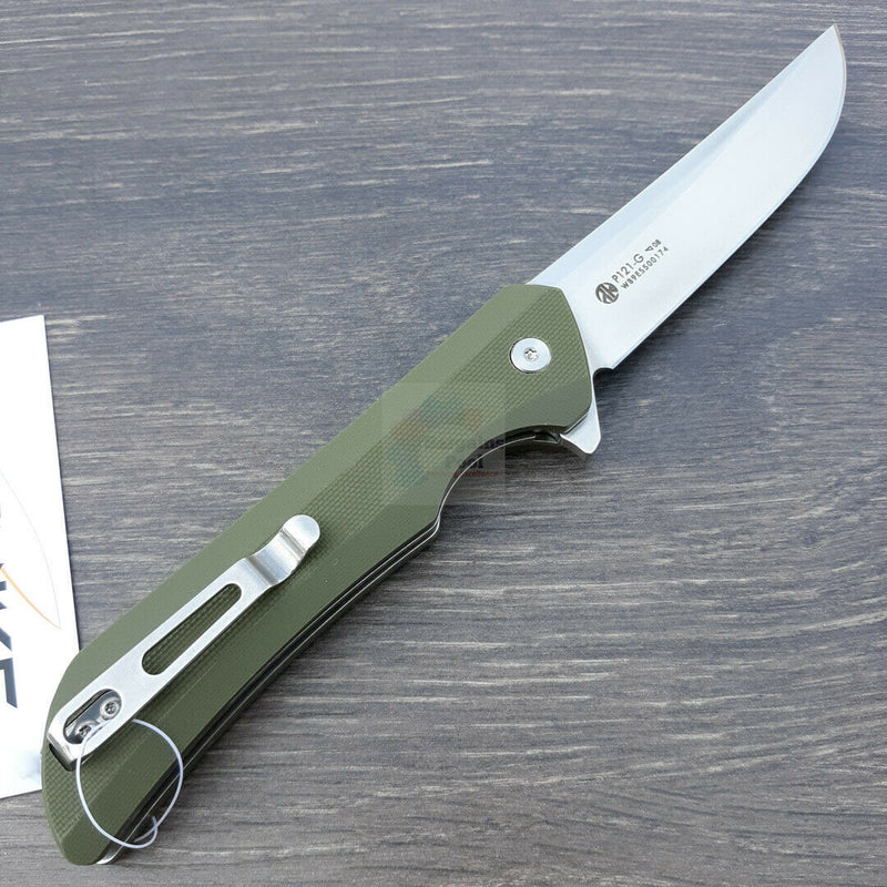 RUIKE Hussar P121 Linerlock Folding Knife 3.75" 14C28N Stainless Steel Blade Green G10 Handle P121G -RUIKE - Survivor Hand Precision Knives & Outdoor Gear Store