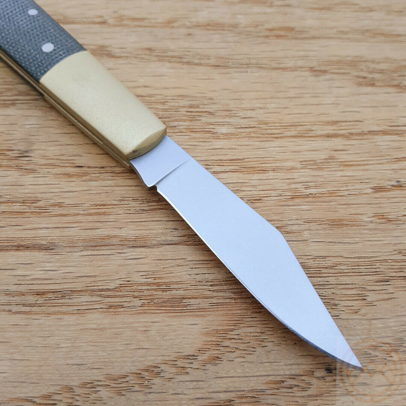 Boker Barlow Folding Knife 2.52" 440C Steel Blade Brass / Micarta Handle 112941 -Boker - Survivor Hand Precision Knives & Outdoor Gear Store