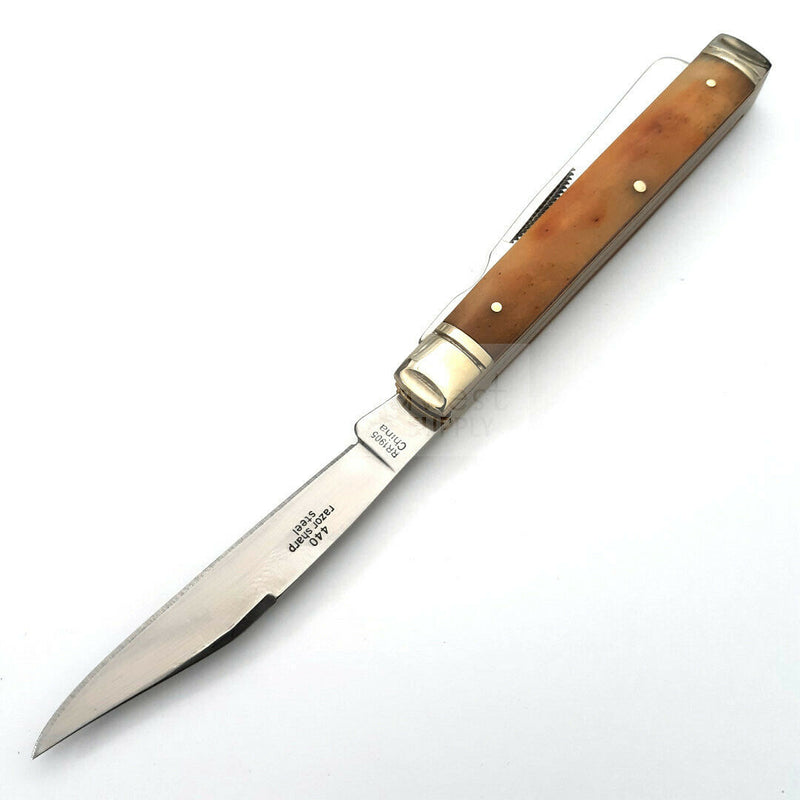 Rough Ryder Doctors Pocket Knife Stainless Blades Tobacco Smooth Bone Handle 1905 -Rough Ryder - Survivor Hand Precision Knives & Outdoor Gear Store