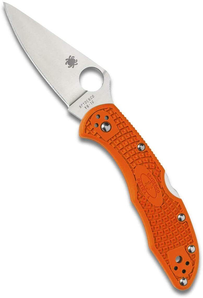 Spyderco Delica 4 Lightweight Pocket Knife 3" VG-10 Steel Blade FRN Handle C11FPOR -Spyderco - Survivor Hand Precision Knives & Outdoor Gear Store