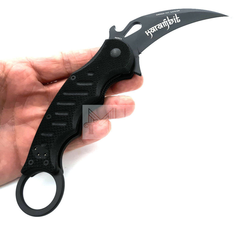 Fox Folding Karambit Pocket Knife N690Co Vanadium Steel 3.1" Blade Milled Black G10 Handle 479 -Fox - Survivor Hand Precision Knives & Outdoor Gear Store