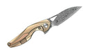 Bestech Knives The Reticulan Folding Knife 2" Damascus Steel Blade Gold Titanium Handle 1810J -Bestech Knives - Survivor Hand Precision Knives & Outdoor Gear Store