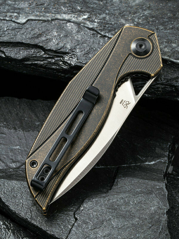 Civivi Anthropos Linerlock Folding Knife 3.25" 154CM Steel Blade Brass Handle C903D -Civivi - Survivor Hand Precision Knives & Outdoor Gear Store