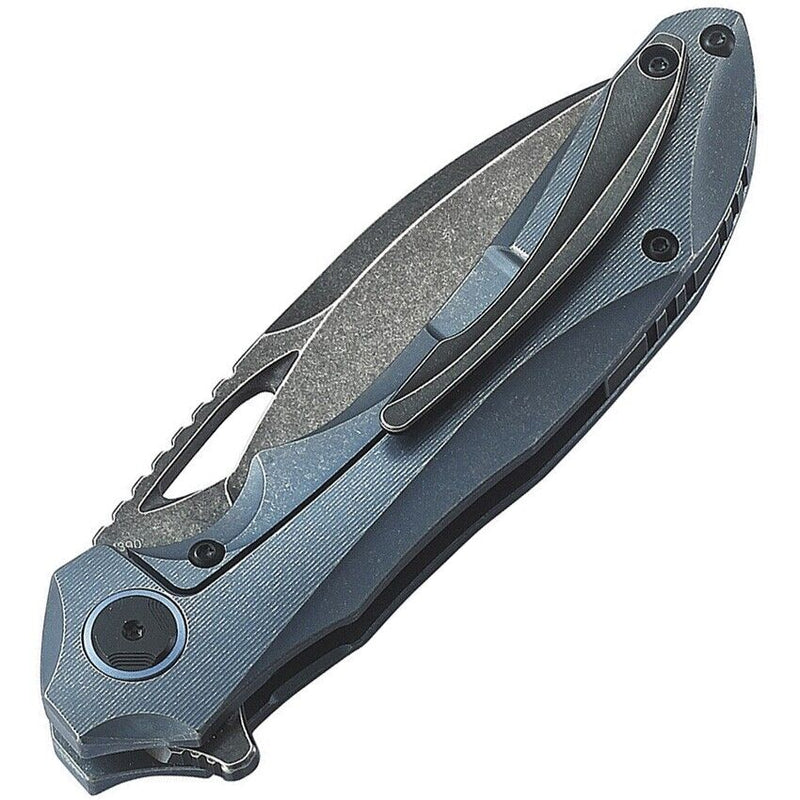 Bestech Knives ESKRA Frame Folding Knife 3.5" Bohler M390 Steel Blade Blue Titanium Handle 1813B -Bestech Knives - Survivor Hand Precision Knives & Outdoor Gear Store