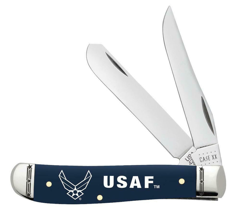 Case XX U.S. Air Force Pocket Knife Stainless Steel Blades Blue Synthetic Handle 32402 -Case Cutlery - Survivor Hand Precision Knives & Outdoor Gear Store