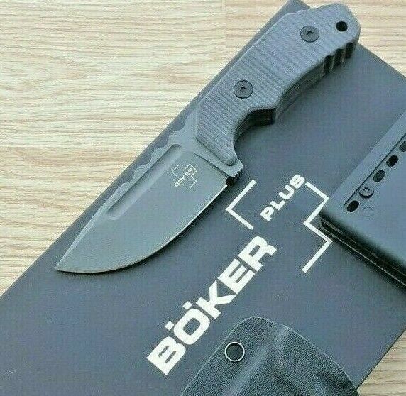 Boker Plus Little Dvalin Fixed Knife 3.13" D2 Tool Steel Blade Black G10 Handle 02BO033 -Boker Plus - Survivor Hand Precision Knives & Outdoor Gear Store