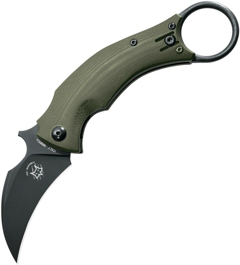 Bastinelli Creations Bird Linerlock Folding Knife 2.25" N690Co Steel Blade OD Green G10 Handle S210GB -Bastinelli Creations - Survivor Hand Precision Knives & Outdoor Gear Store