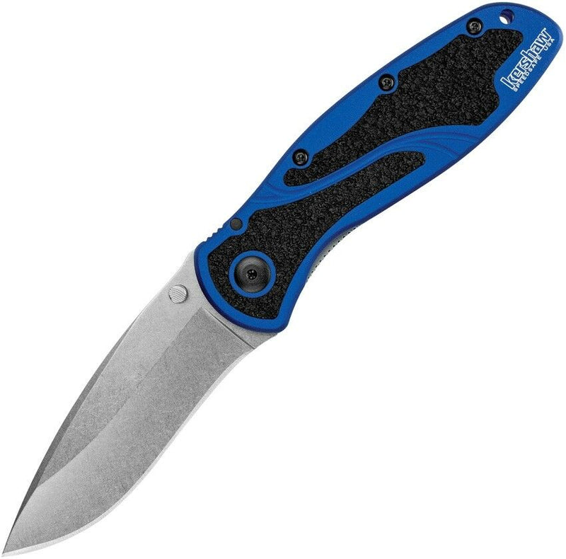 Kershaw Blur Navy Folding Knife 3.5" 14C28N Stainless Blade Aluminum Handle 1670NBSW -Kershaw - Survivor Hand Precision Knives & Outdoor Gear Store