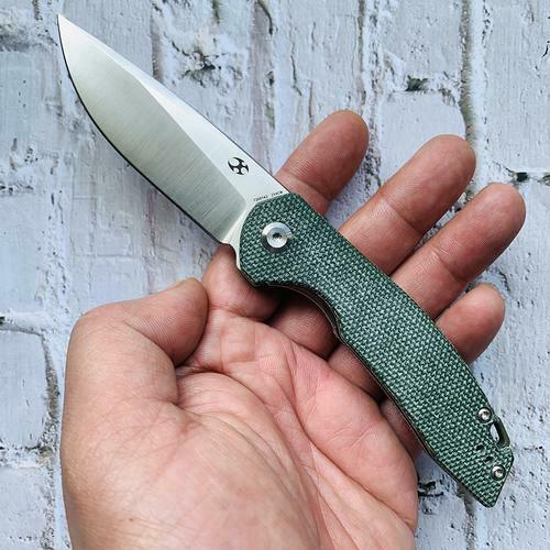 Kansept Knives Mini Accipiter Framelock Folding Knife 2.75" 154CM Steel Blade Green Micarta Handle 2007A2 -Kansept Knives - Survivor Hand Precision Knives & Outdoor Gear Store