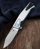 Bestech Knives HORUS Framelock Folding Knife 3.5" S35VN Steel Blade Blue/Silver Titanium Handle 1901D -Bestech Knives - Survivor Hand Precision Knives & Outdoor Gear Store