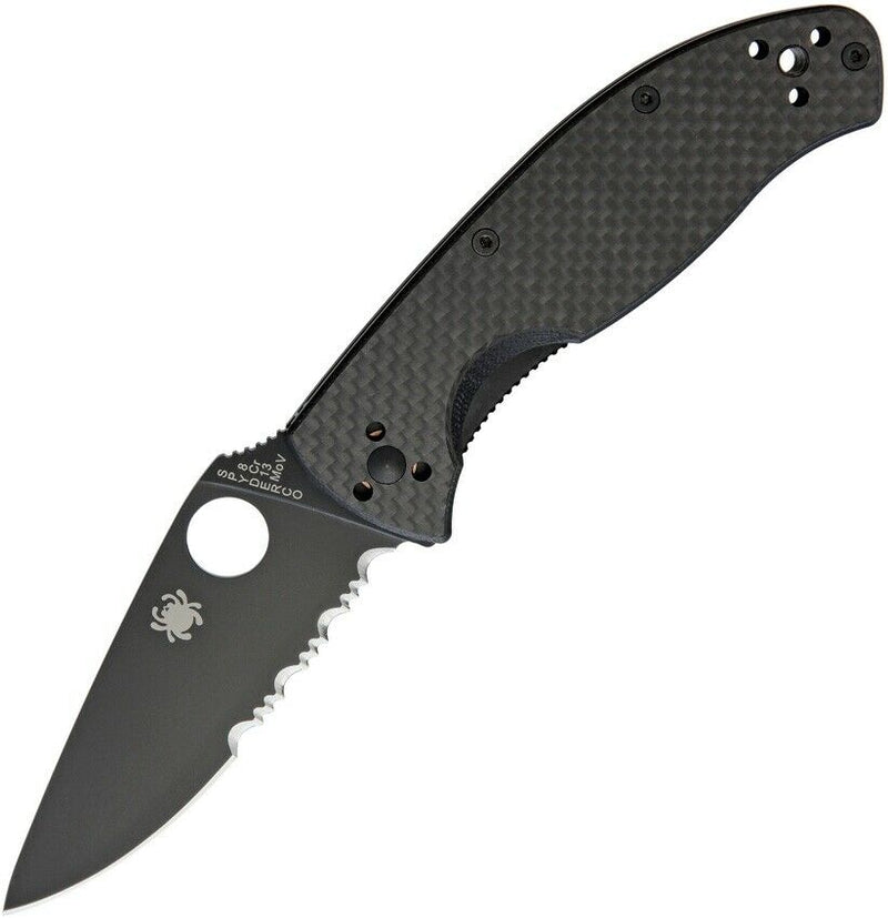 Spyderco Tenacious Folding Knife 3.5" 8Cr13MoV Steel Blade Carbon Fiber/G10 122CFBBKPS -Spyderco - Survivor Hand Precision Knives & Outdoor Gear Store