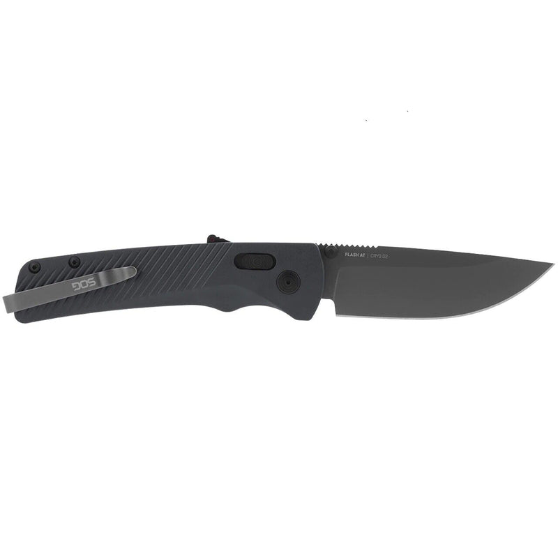 SOG Flash MK3 AT-XR Lock A/O Folding Knife 3.38" D2 Tool Steel Blade Gray GRN Handle 11180557 -SOG - Survivor Hand Precision Knives & Outdoor Gear Store