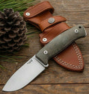LionSTEEL M2M Fixed Knife 3.54" Bohler M390 Steel Blade Green Micarta Handle M2MCVG -LionSTEEL - Survivor Hand Precision Knives & Outdoor Gear Store