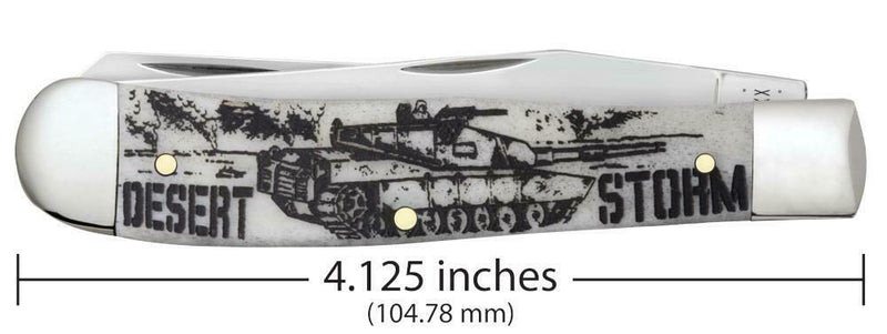 Case XX Desert Storm Pocket Knife Stainless Steel Blades Natural Bone Handle 50953 -Case Cutlery - Survivor Hand Precision Knives & Outdoor Gear Store