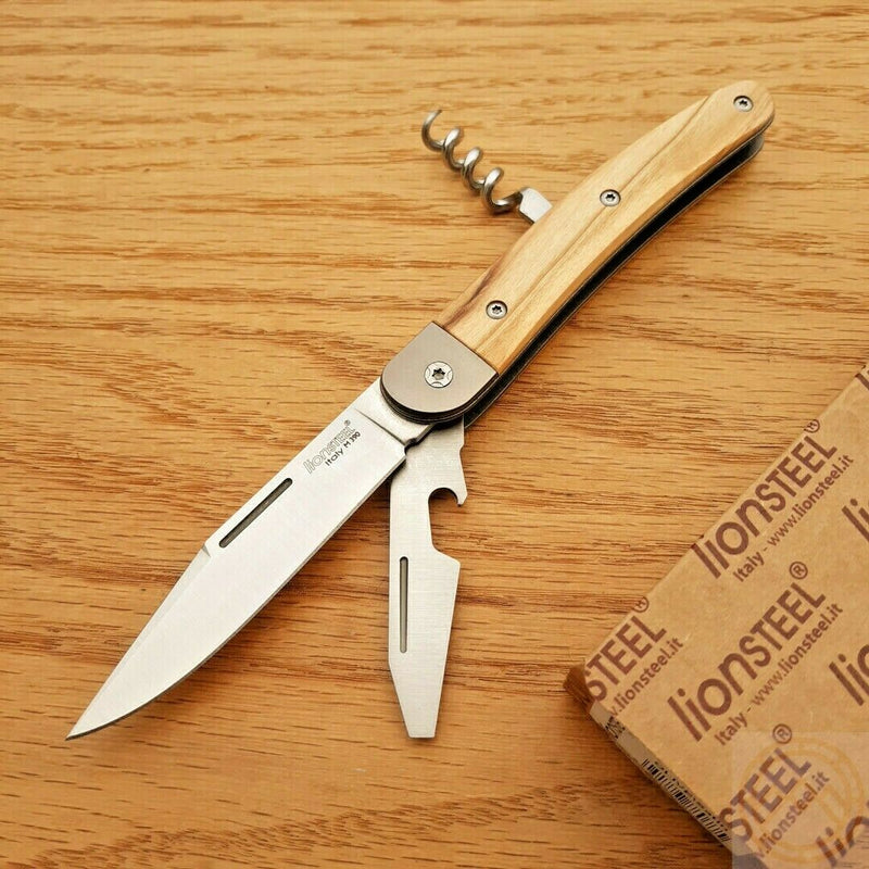 LionSTEEL Jack Linerlock Pocket Knife 3.03" M390 Steel Blades Olive Wood Handle TJK3UL -LionSTEEL - Survivor Hand Precision Knives & Outdoor Gear Store