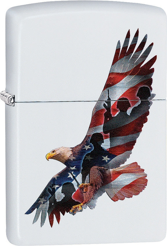 Zippo Lighter Eagle Windproof Refillable Metal Dimensions: 1.44" x 2.25" Made In USA 12303 -Zippo - Survivor Hand Precision Knives & Outdoor Gear Store