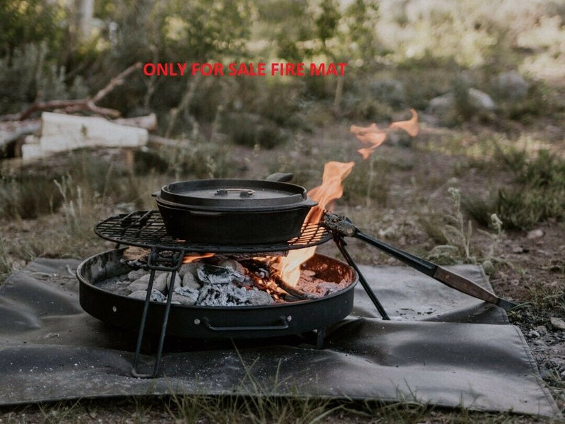 Barebones Living Fire and Grill Mat Heat-Resistant Black 560g Fiberglass Filling E410 -Barebones Living - Survivor Hand Precision Knives & Outdoor Gear Store