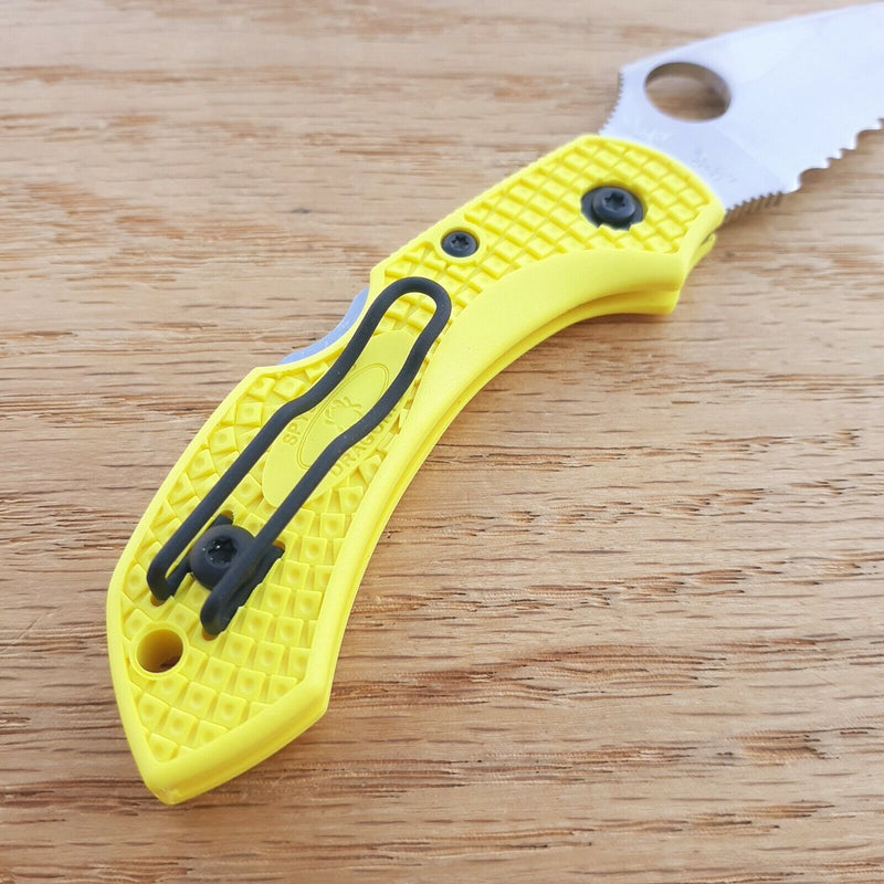 Spyderco Dragonfly 2 Salt Folding Knife 2.37" H1 Steel Leaf Blade Yellow FRN Handle 28SYL2 -Spyderco - Survivor Hand Precision Knives & Outdoor Gear Store