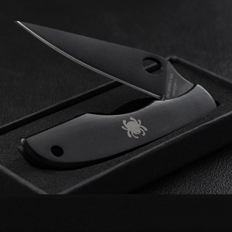 Spyderco Grasshopper Folding Knife 2.25" Sandvik 12C27 Steel Blade Stainless Handle 138BKP -Spyderco - Survivor Hand Precision Knives & Outdoor Gear Store