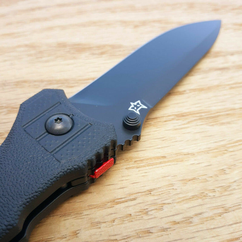 Fox Predator II Folding Knife 3.75" Bohler N690 Steel Blade Black Forprene Handle 446B -Fox - Survivor Hand Precision Knives & Outdoor Gear Store