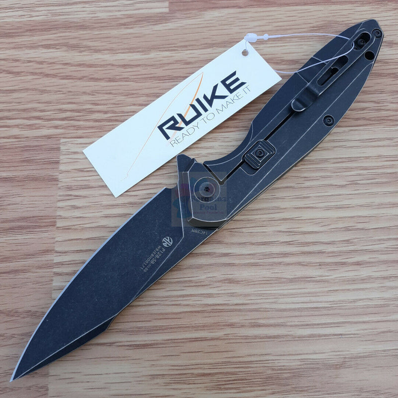 RUIKE P128 Beta Plus Folding Knife 4" Sandvik 14C28N Steel Drop Point Blade 3Cr13 Stainless Handle P128SB -RUIKE - Survivor Hand Precision Knives & Outdoor Gear Store