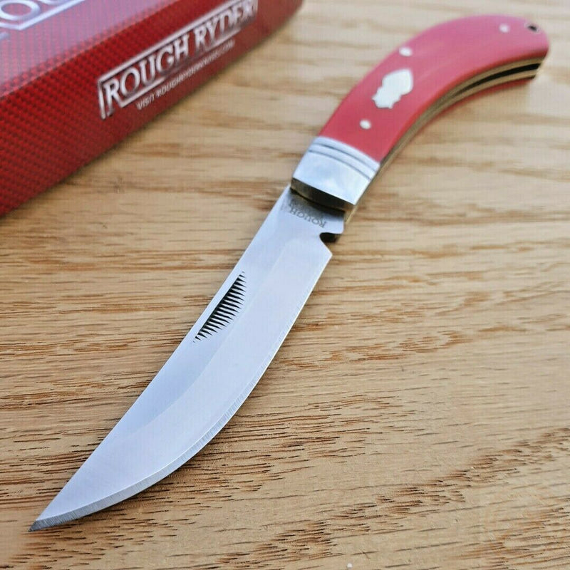 Rough Ryder Bow Trapper Folding Knife Stainless Steel Blade Red G-10 Handle 2257 -Rough Ryder - Survivor Hand Precision Knives & Outdoor Gear Store