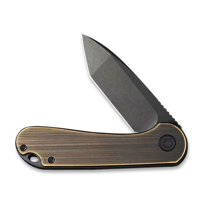 Civivi Elementum Folding Knife 3" D2 Tool Steel Tanto Blade Rubbed Brass Handle 907TA -Civivi - Survivor Hand Precision Knives & Outdoor Gear Store