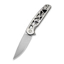 Civivi Perf Frame Folding Knife 3.13" Nitro V Steel Blade Gray Stainless Handle 20006A -Civivi - Survivor Hand Precision Knives & Outdoor Gear Store