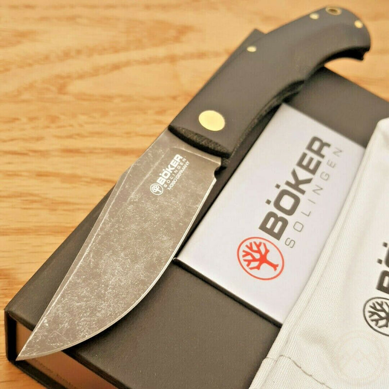 Boker Boxer EDC Folding Knife 3" Bohler M390 Steel Blade Black Micarta Handle 111129 -Boker - Survivor Hand Precision Knives & Outdoor Gear Store