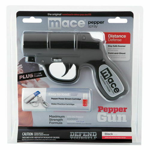 Mace Pepper Gun Practice Pack With Pepper-Spray And Water Canisters 20 Feet Max I80585 -Mace - Survivor Hand Precision Knives & Outdoor Gear Store