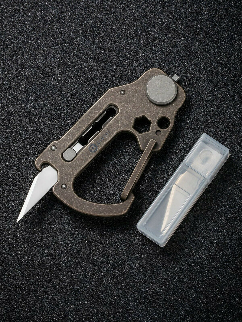 Civivi Polymorph Carabiner Keychain Titanium Multi Tool Bronze Utility Blades 200452 -Civivi - Survivor Hand Precision Knives & Outdoor Gear Store