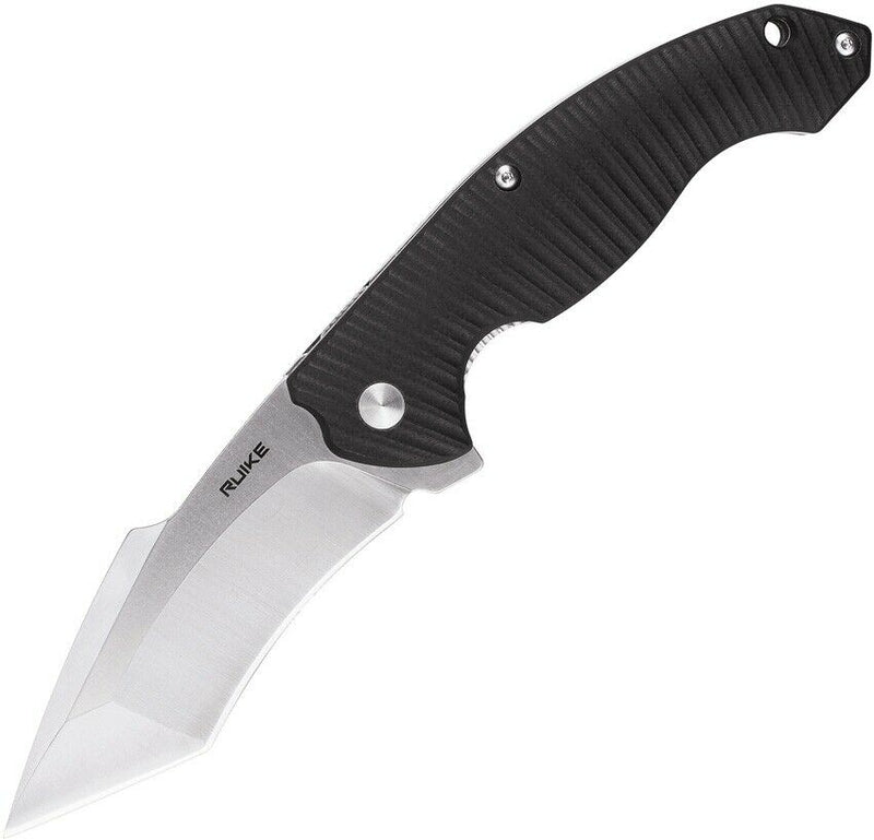 RUIKE P851 Linerlock Folding Knife 3.5" 14C28N Steel Blade Black Sculpted G10 Handle EP851B -RUIKE - Survivor Hand Precision Knives & Outdoor Gear Store