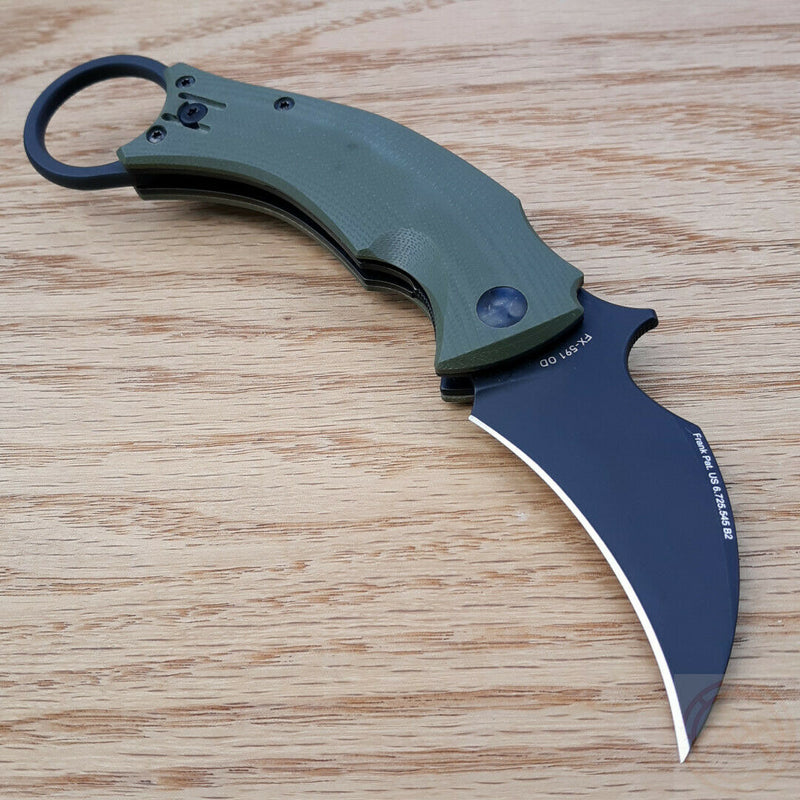 Fox Bastinelli BlackBird Folding Knife 2.5" Bohler N690 Steel Blade OD Green G10 Handle X591OD -Fox - Survivor Hand Precision Knives & Outdoor Gear Store