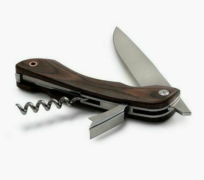 Barebones Living Picnic Multitool Folding Knife Stainless Steel Blade Wood Handle E363 -Barebones Living - Survivor Hand Precision Knives & Outdoor Gear Store