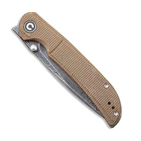 Civivi Imperium Folding Knife 3.5" Damascus Steel Blade Brown Micarta Handle 2107DS1 -Civivi - Survivor Hand Precision Knives & Outdoor Gear Store