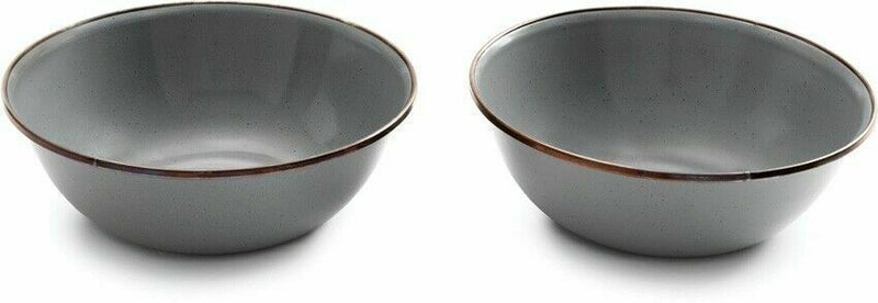 Barebones Living Enamel Bowls Set Of Two 6" Steel Core/Copper Detailing Construction RE357 -Barebones Living - Survivor Hand Precision Knives & Outdoor Gear Store