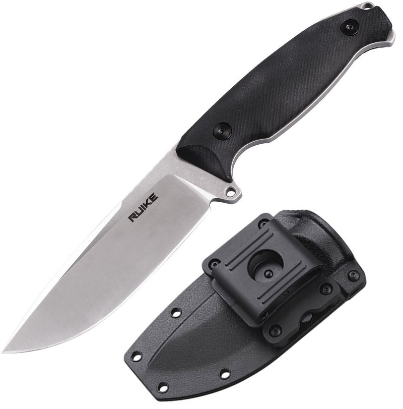 RUIKE Jager F118 Fixed Knife 4.5" 14C28N Steel Blade Black G10 Handle 118B -RUIKE - Survivor Hand Precision Knives & Outdoor Gear Store