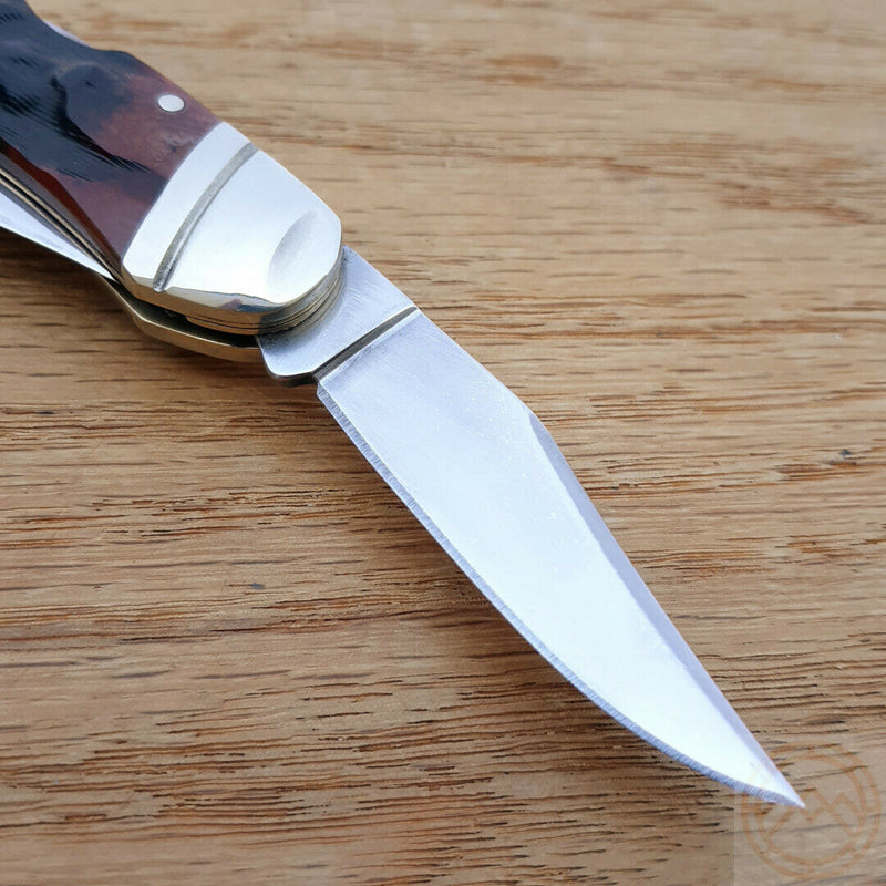 Rough Ryder Double Lock Pocket Knife Stainless Blade Brown Stag Bone Handle 1798 -Rough Ryder - Survivor Hand Precision Knives & Outdoor Gear Store