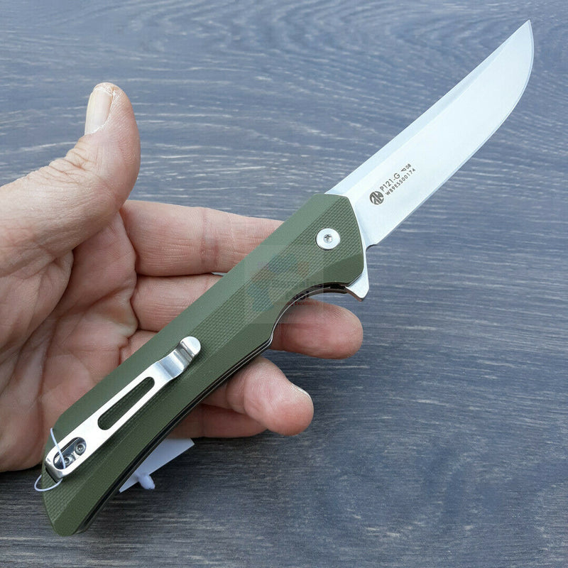 RUIKE Hussar P121 Linerlock Folding Knife 3.75" 14C28N Stainless Steel Blade Green G10 Handle P121G -RUIKE - Survivor Hand Precision Knives & Outdoor Gear Store