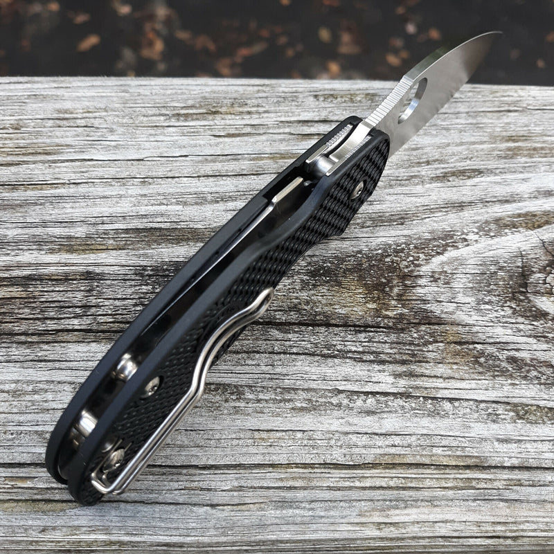Spyderco Sage 5 Compression Lock Folding Knife CPM S30V Stainless Steel Blade FRN Handle 123PBK -Spyderco - Survivor Hand Precision Knives & Outdoor Gear Store