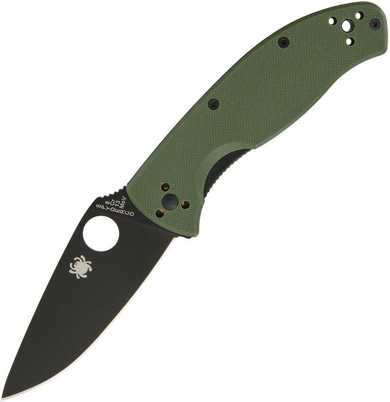 Spyderco Tenacious Folding Knife 3.38" 8Cr13MoV Steel Blade Green G10 Handle 122GPBGR -Spyderco - Survivor Hand Precision Knives & Outdoor Gear Store