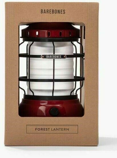 Barebones Living Forest Lantern Red 6" x 9.5" x 6" Rechargeable Stamped Steel/Plastic/Rubber Construction RE262 -Barebones Living - Survivor Hand Precision Knives & Outdoor Gear Store