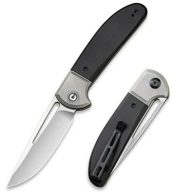 Civivi Trailblazer XL Folding Knife 3.5" D2 Tool Steel Blade Black G10 Handle 2101C -Civivi - Survivor Hand Precision Knives & Outdoor Gear Store