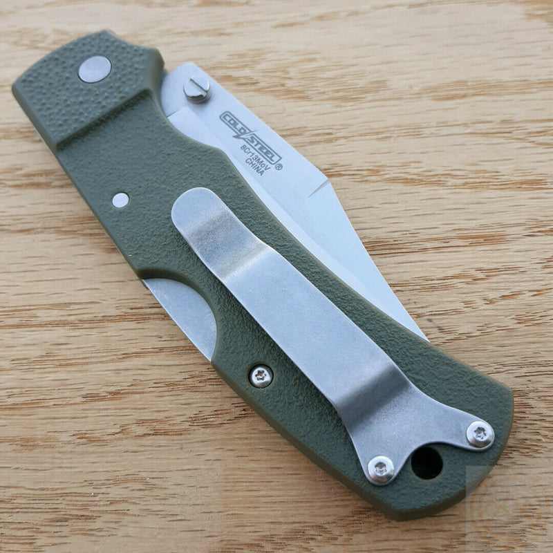 Cold Steel Double Safe Folding Knife 3.5" 8Cr13MoV Steel Blade Green GFN Handle 23JC -Cold Steel - Survivor Hand Precision Knives & Outdoor Gear Store