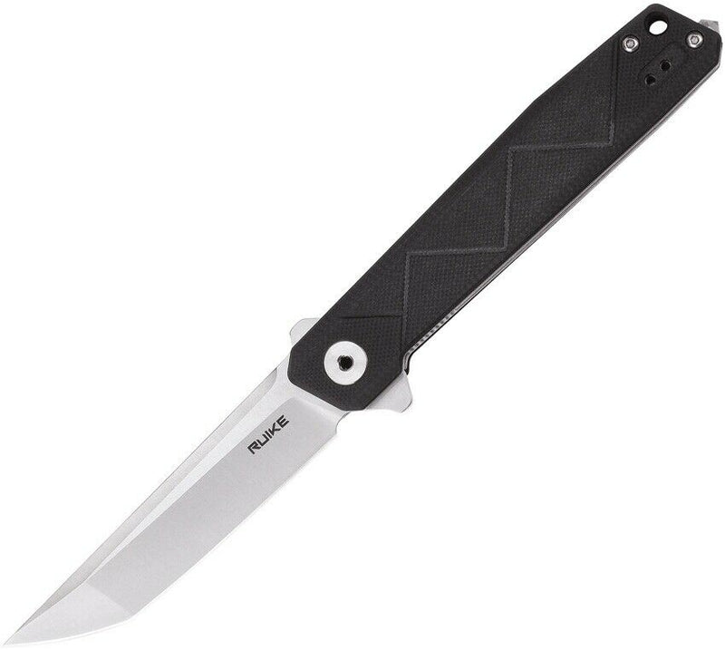 RUIKE P127 Linerlock Folding Knife 3.75" Sandvik 14C28N Steel Blade Black G10 Handle P127B -RUIKE - Survivor Hand Precision Knives & Outdoor Gear Store