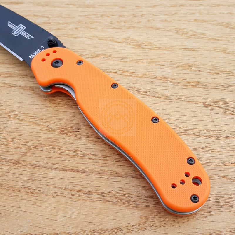 Ontario RAT I Linerlock Folding Knife 3.5" Stainless-Steel Drop Blade Orange 8846OR -Ontario - Survivor Hand Precision Knives & Outdoor Gear Store