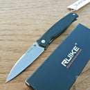 RUIKE P662 Linerlock Folding Knife 2.88" Sandvik 14C28N Steel Blade Black G10 Handle P662B -RUIKE - Survivor Hand Precision Knives & Outdoor Gear Store