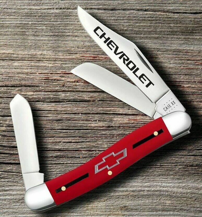 Case XX Chevrolet Stockman Pocket Knife Stainless Steel Blades Synthetic Handle 33705 -Case Cutlery - Survivor Hand Precision Knives & Outdoor Gear Store